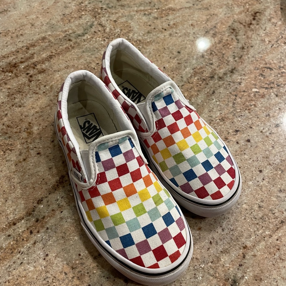 Youth multi colored Vans size 2